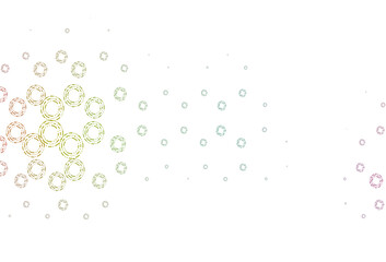 Light multicolor, rainbow vector backdrop with dots.