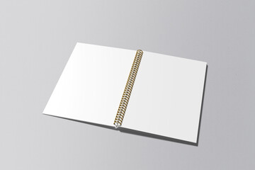 A4 Spiral Notebook Blank Mockup