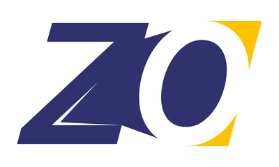 Abstract Z0 alphabet symbol logo design