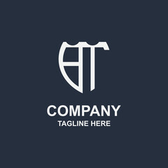 creative bt monogram logo design