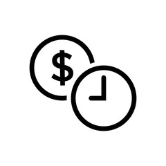 Time Is Money Icon illustration line