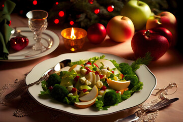 Homemade Salad with Apples delicious