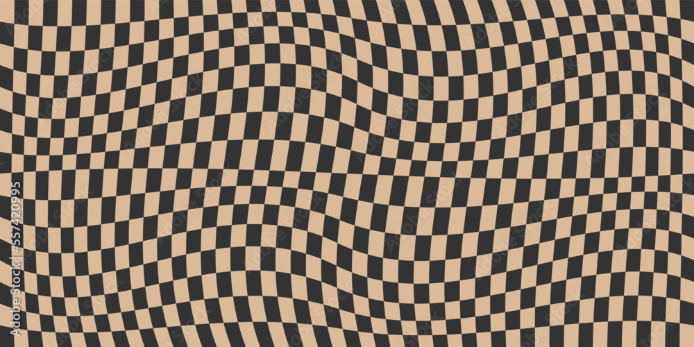 Aufkleber chess wavy seamless canvas. vector for print and interior, seamless pattern.
