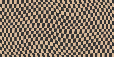 Chess wavy seamless canvas. Vector for print and interior, seamless pattern.
