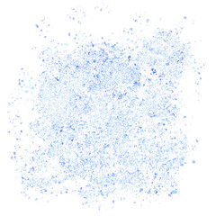 Blue glitter isolated on transparent background 