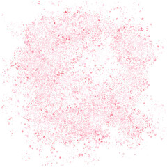 Pink glitter isolated on transparent background 