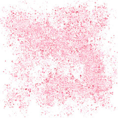 Pink glitter isolated on transparent background 