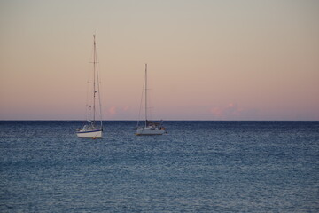 Fototapeta premium Coucher de soleil depuis l'Ïle Rousse, Corse