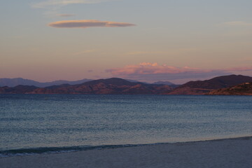 Coucher de soleil depuis l'Ïle Rousse, Corse