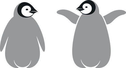 Naklejka premium Penguin logo. King Penguin logo
