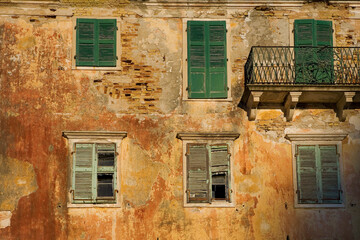The decaying but still imposing remains of the Britsh Governor's Residence in Gaios, the 