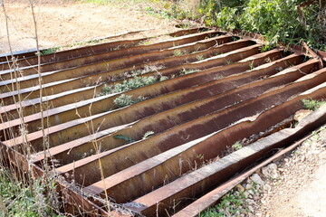 Texture of old and rusty iron.