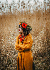 person in a field