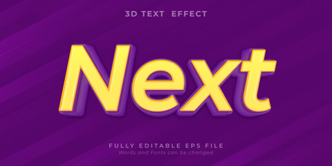 Next text editable three dimension style
