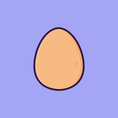 egg cartoon vector illustration icon. isolated vector food concept. flat cartoon style