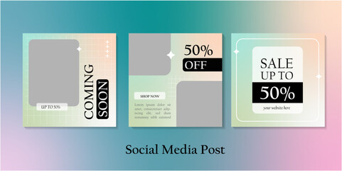 vector gradient sale instagram post collection
