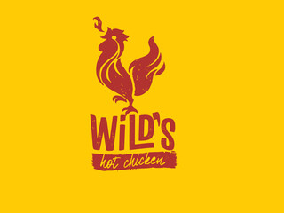 rustic fire chicken logo, hen flame hot symbol vector icon illustration, modern gradient logo , fast food restaurant app icon