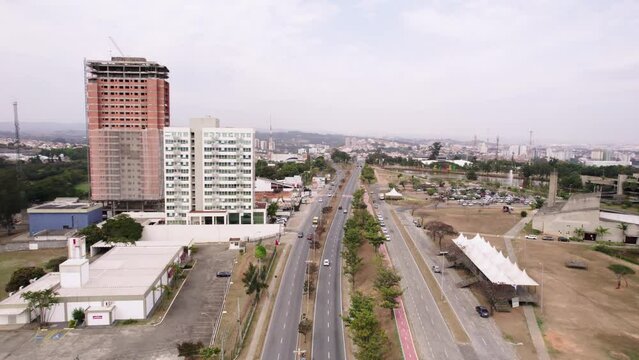Sorocaba, S&atilde;o Paulo, Brazil - Circa August 2022: Sorocaba, av Carlos Reinaldo Mendes. Central region of the city.