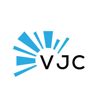 VJC letter logo. VJC blue image on white background and black letter. VJC technology  Monogram logo design for entrepreneur and business. VJC best icon.
