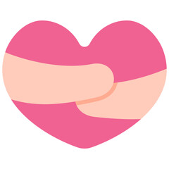 hug flat icon