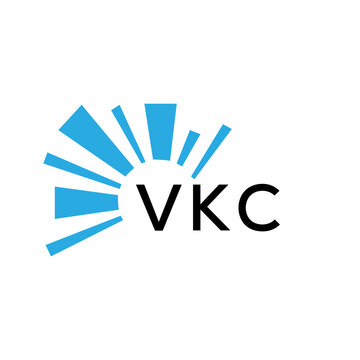 VKC letter logo. VKC blue image on white background and black letter. VKC technology  Monogram logo design for entrepreneur and business. VKC best icon.
