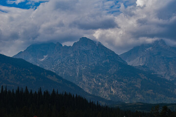 mountains and clouds