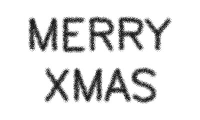 Merry Xmas Stipple Dots Typography Icon