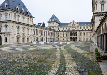 Fototapeta premium Valentino Castle, Torino (Turin), Piedemont, Italy, Europe - is the central building of the Architecture faculty of the Polytechnic University of Turin - northern Italy - November 20, 2021