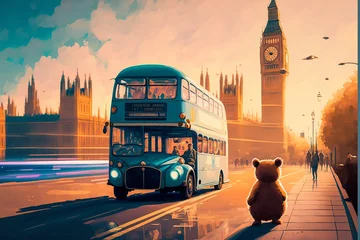 Foto op Canvas London Adventures: A Teddy Bear's Tale © Saylent