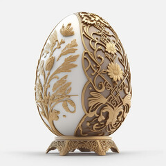 Egg with Decor. Generative AI.