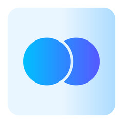 venn diagram gradient icon