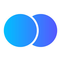 venn diagram gradient icon