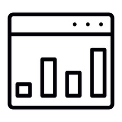 web browser line icon