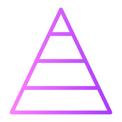 pyramid gradient icon