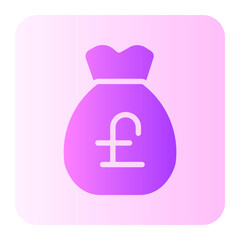 Obraz premium money bag gradient icon