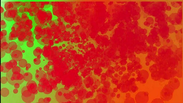 Abstract red color liquid particles. animated red color circle illustration.