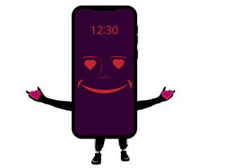 Premium Vector Smart phone screen online message and screen application color background vector graphic with ribbon design  backgrounds Royalty Free Vector.