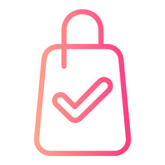 shopping bag gradient icon