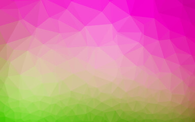 Fototapeta na wymiar Light Pink, Green vector polygon abstract layout.
