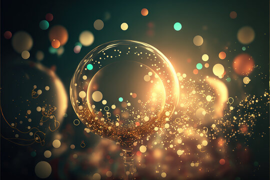 happy new year, champagne glass