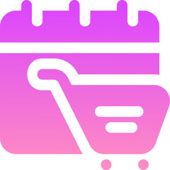 Fototapeta premium cart flat gradient icon