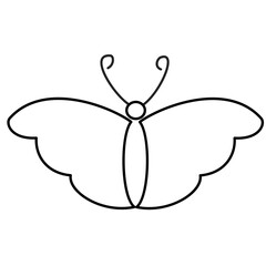 Vector Set of hand drawn butterflies