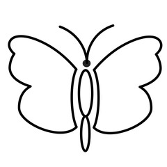 Vector Set of hand drawn butterflies