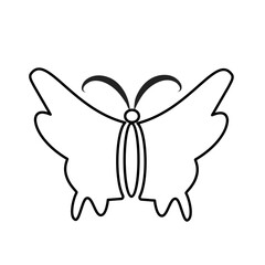 Vector Set of hand drawn butterflies