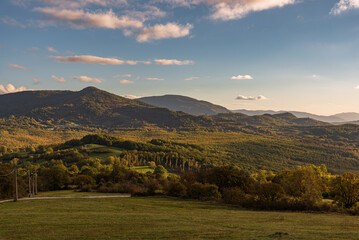 Molise, Italy.  Spectacular autumn panorama.