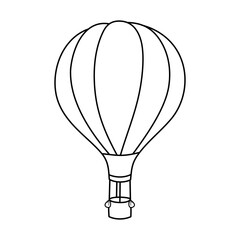 Air balloon vector illustration. Cartoon  air balloon. Air balloon hand draw isolated.