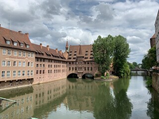 river flowing through the city