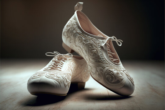 Wei&szlig;er Balletschuhe, Tanzschuhe, Generative AI 