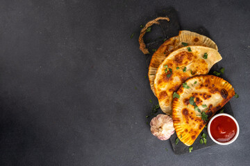 Chebureks, empanadas fried pasties