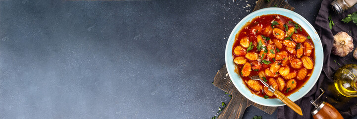 Potato gnocchi with tomato sauce